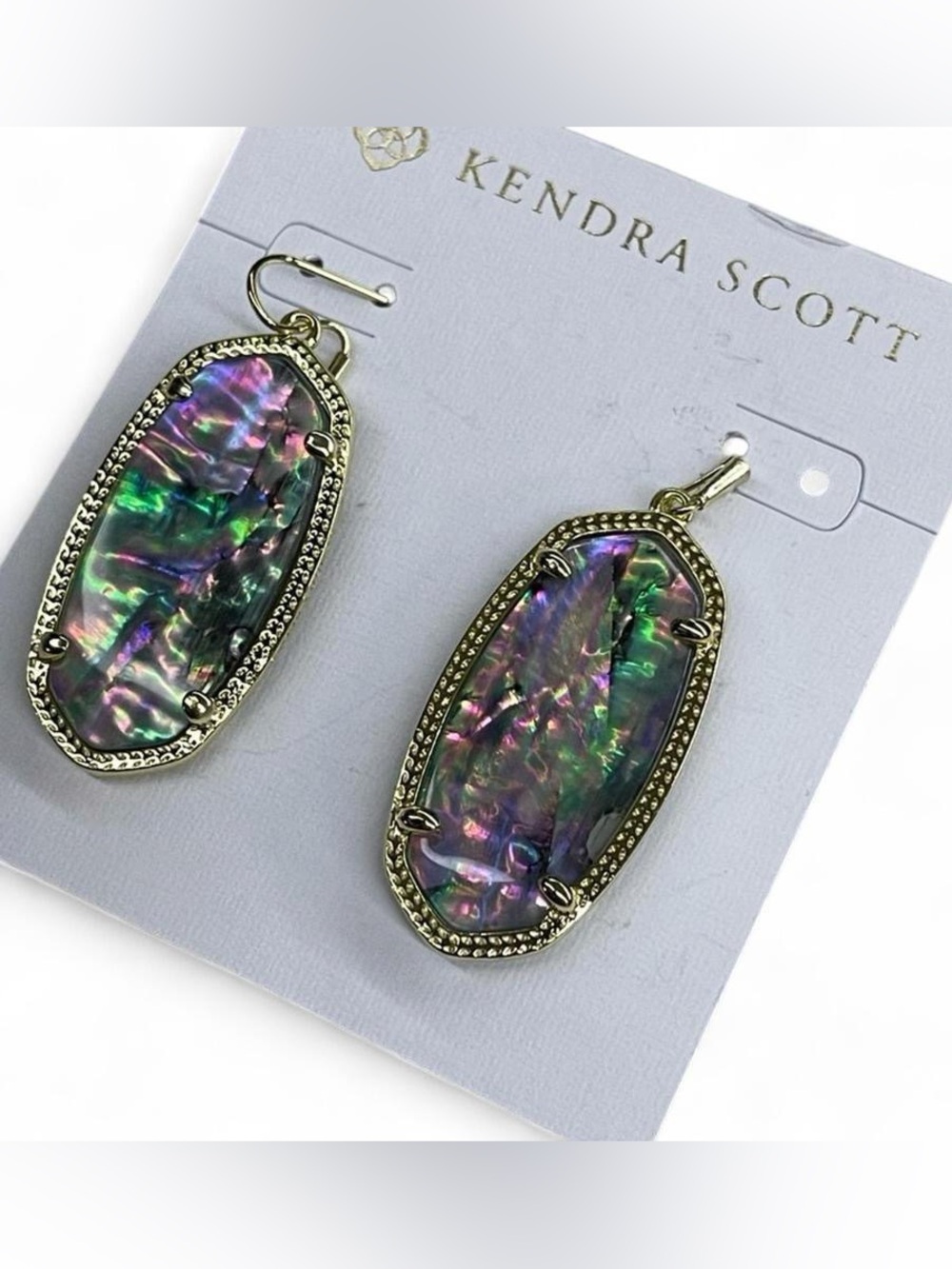 NWT Kendra Scott Elle  Abalone Elle Drop Earrings